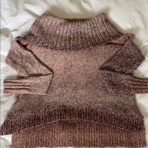 AE cowl neck sweater ombré mauve